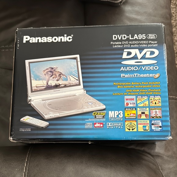 Panasonic Silver Portable DVD Player with High-Quality Playback